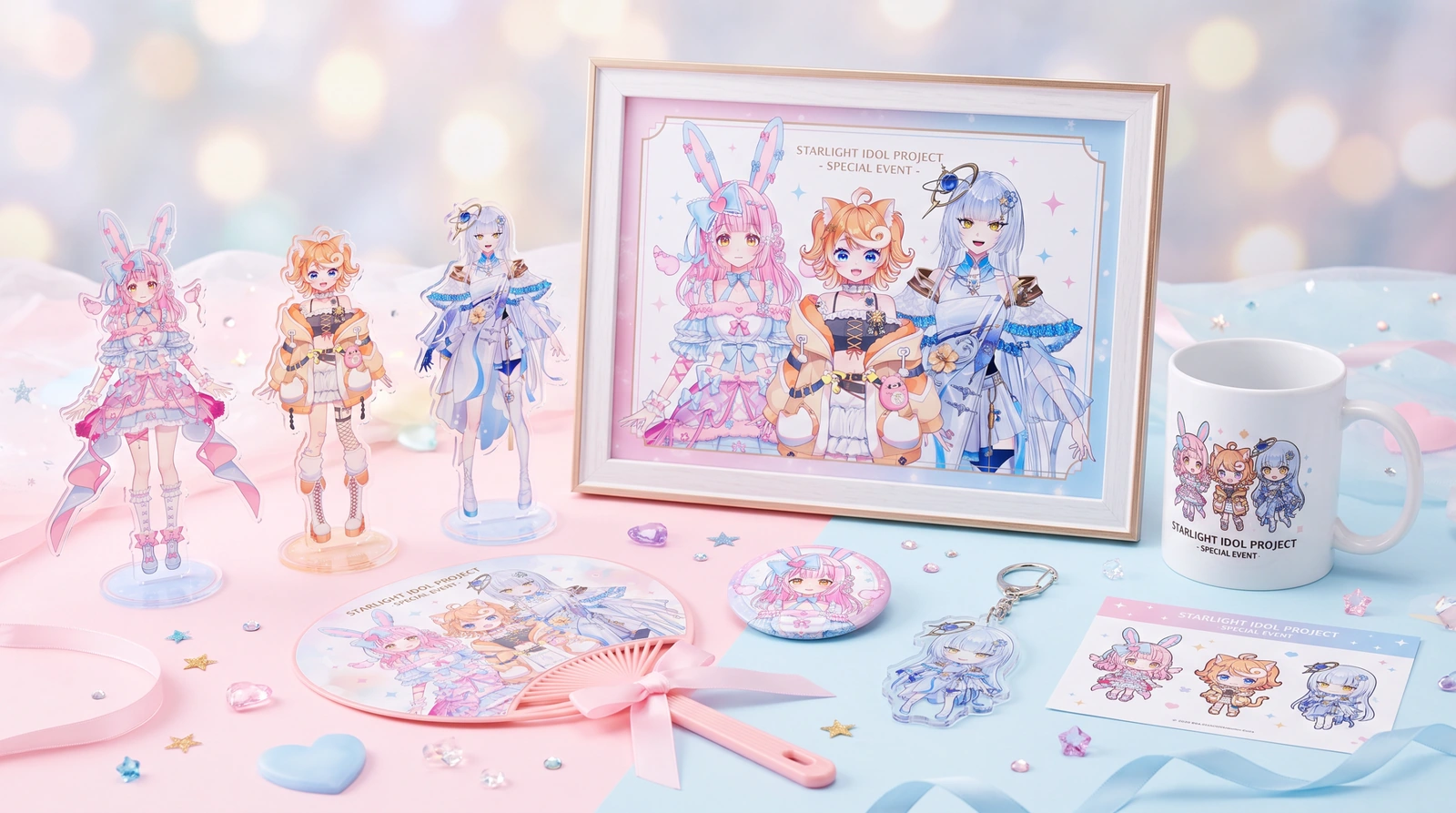 バーチャルタレントのアクリルスタンドや記念グッズ